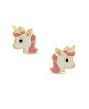 Lily Nily Unicorn Stud Earring Pink/White
