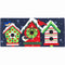 Sassafras Switch Mat Christmas Holiday Cheer Birdhouse Trio  by Evergreen - D & D Collectibles
