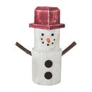 Small Wood Snowman Sitter by Mudpie