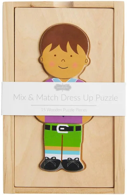 Mud Pie Boy Dress Up Wood Puzzle Toy