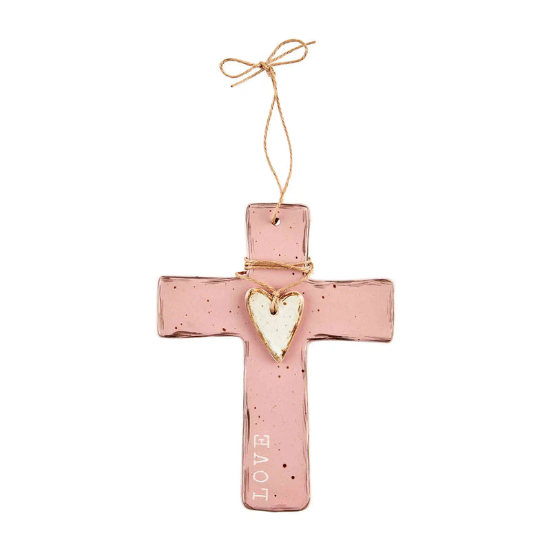 Love Stoneware Cross by Mudpie