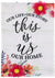 This Is Us Floral Burlap Flag