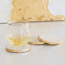 Coasters Marble Gold Rim Round Set by Mary Square