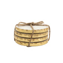 Coasters Marble Gold Rim Round Set by Mary Square