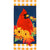 Fall Cardinal EverLasting Impressions Textile Garden Flag By Evergreen