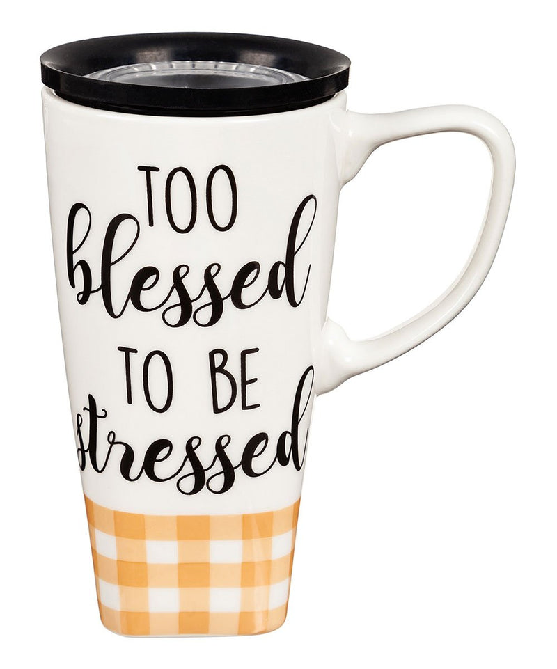 Too Blessed To Be Stressed Travel Cup